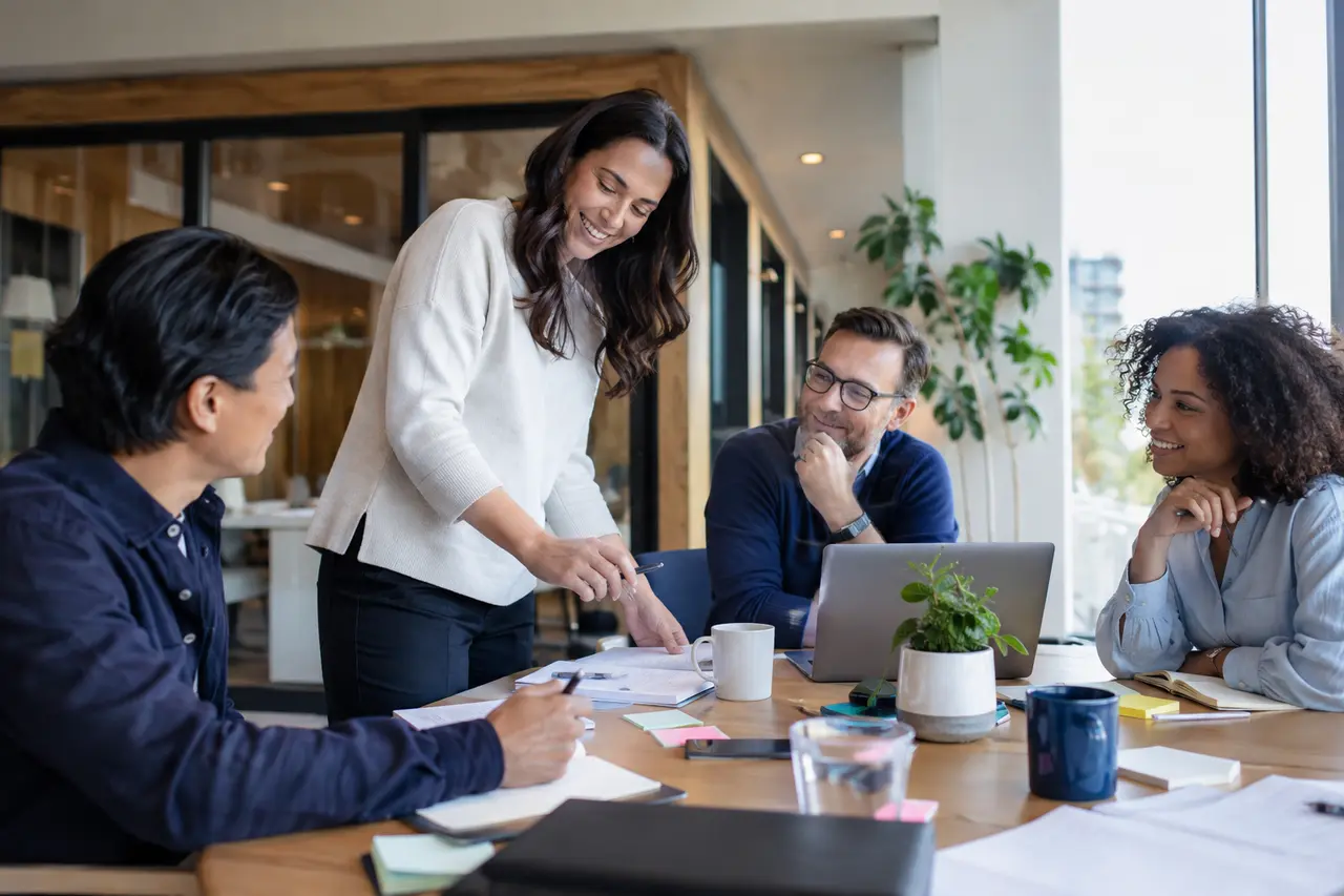 Professional sharing learning in a team meeting